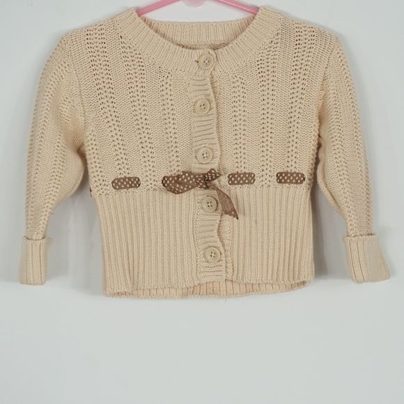 Genuine Kids OshKosh Other - OshKosh Girls Button Down Sweater 12 months Beige